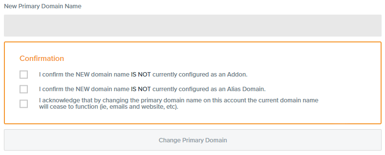 Changing The Primary Domain On A Cpanel Hosting Service