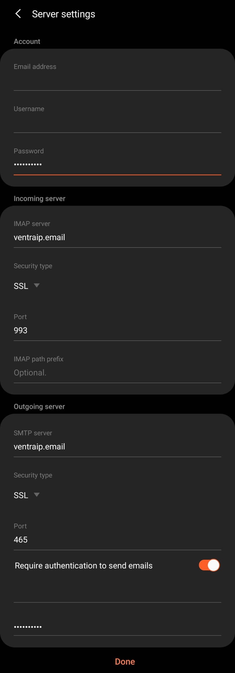 Updating your Email Settings on an Android device - VentraIP