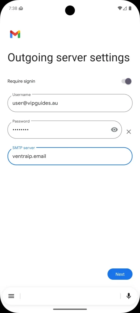 Gmail Android Setup 3