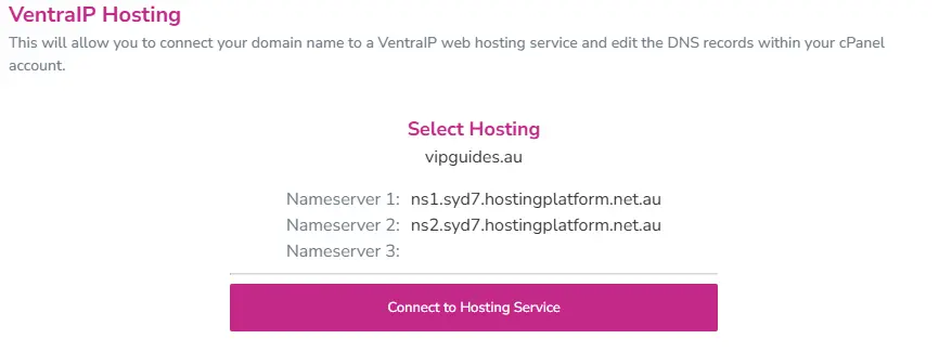 VentraIP cPanel DNS Hosting