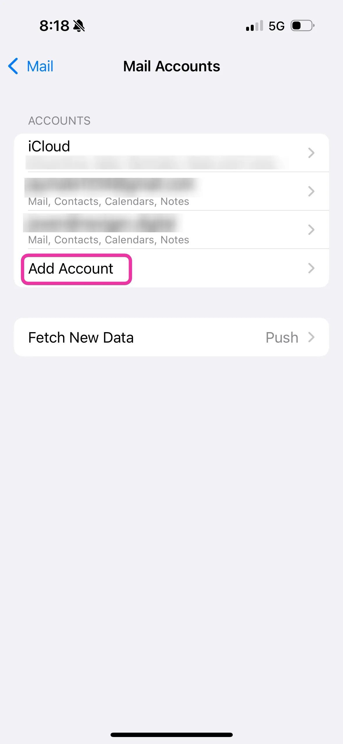 Mail settings step 3