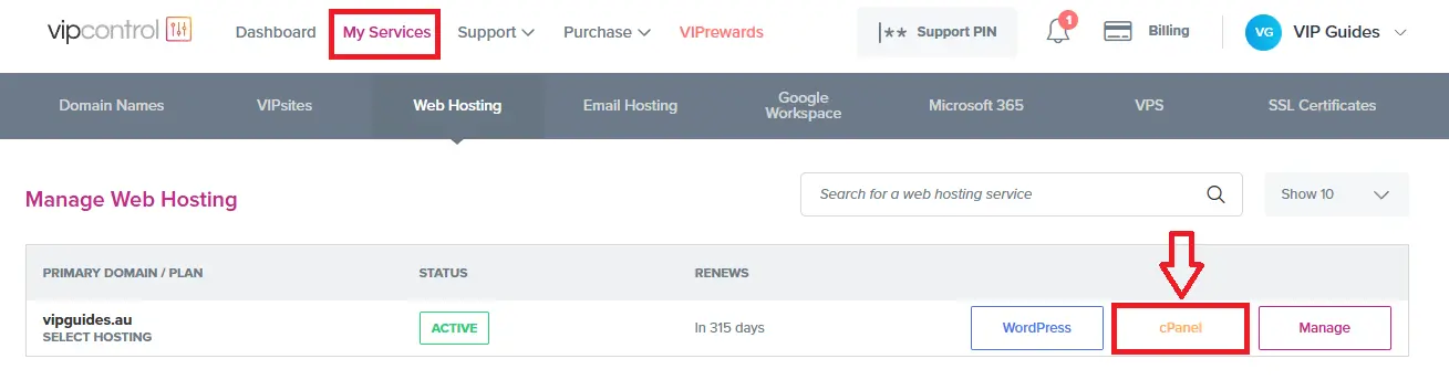 Vipcontrol Cpanel Login