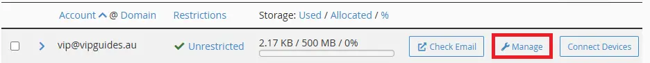 Cpanel Email Manage