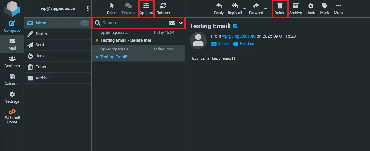 Webmail Inbox