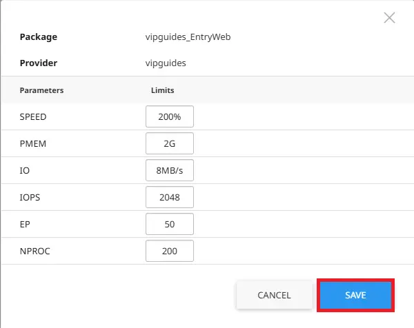 WHM LVE Edit Package
