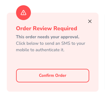 Order Review Required Tile