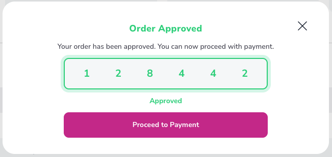 SMS Authentication Successful Box