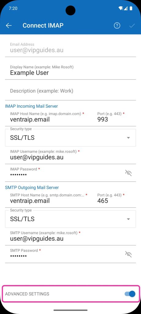 Outlook Android Settings
