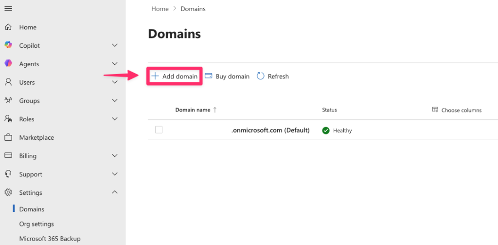 Add Domain