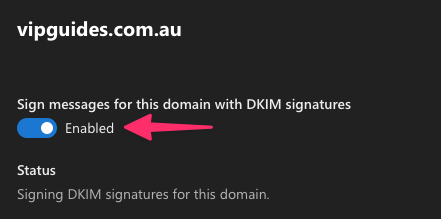 Microsoft DKIM Setup 4