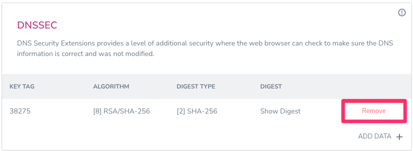DNSSSEC remove