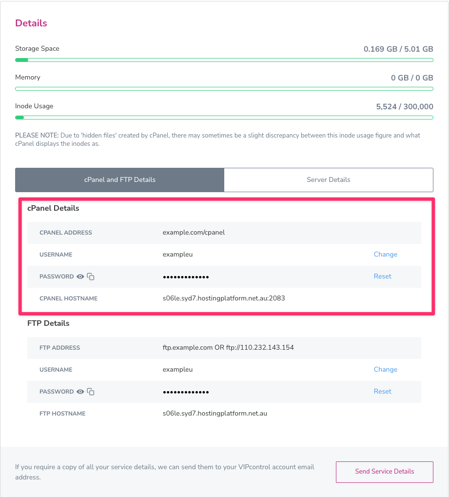 Logging into cPanel 2